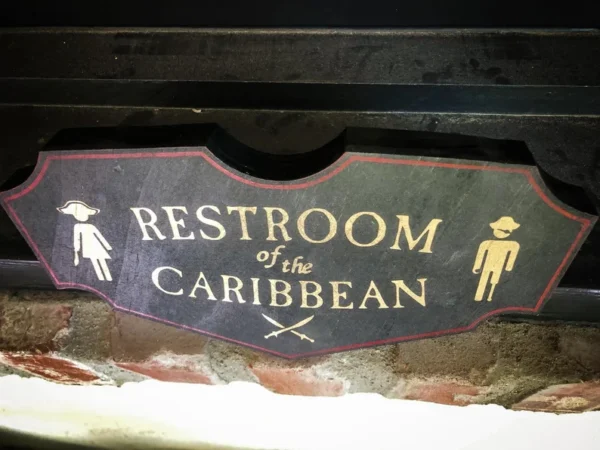 Pirates of the Caribbean Bathroom, Solid Wood and Paint Rustic Creation Sign - Image 4