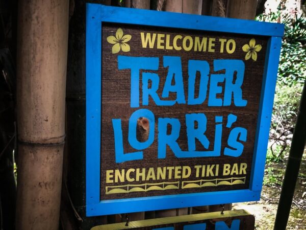 Trader Lorri's Enchanted Tiki Bar sign