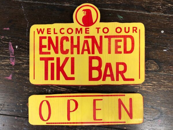 Enchanted Tiki Bar open sign