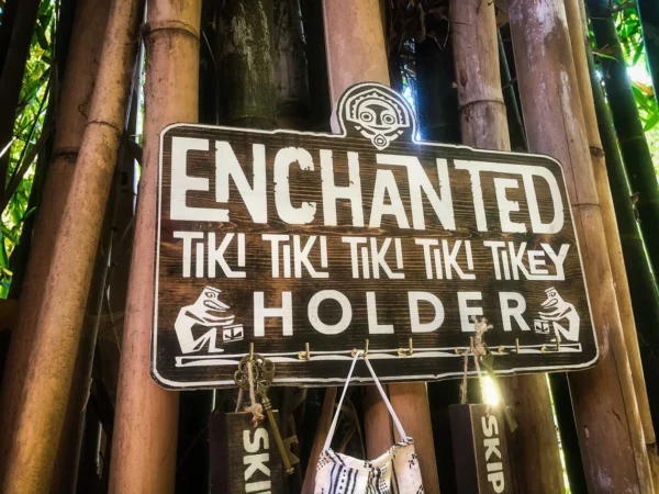 Enchanted Tiki key holder sign.