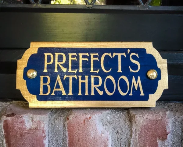 Prefect's bathroom sign.