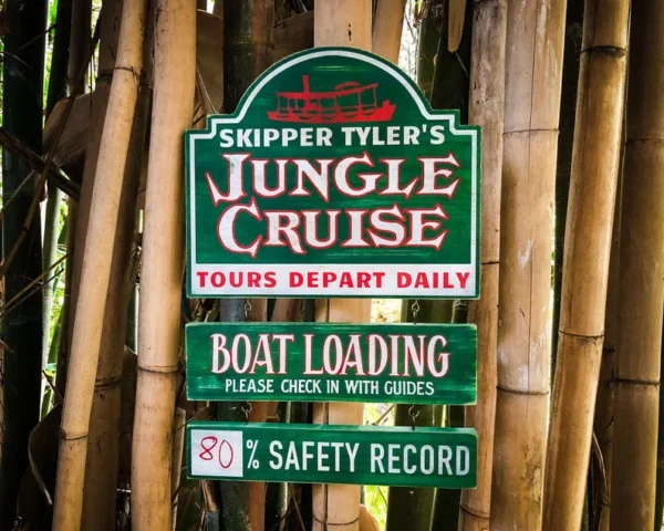 Skipper Tyler's Jungle Cruise sign.