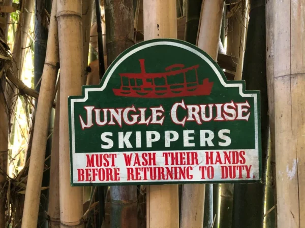 Jungle Cruise skippers: wash hands before duty.