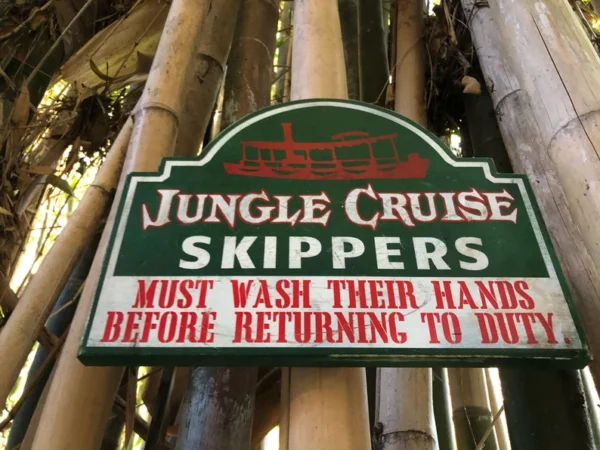 Jungle Cruise Skippers: Wash hands before duty.