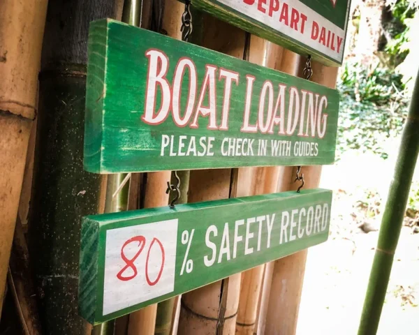 Boat loading, check in with guides.