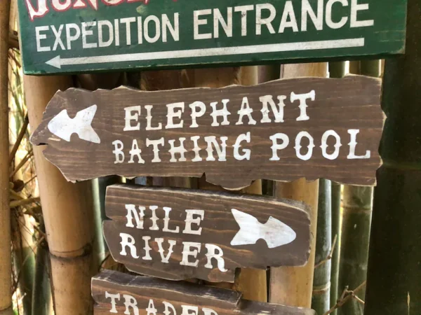 Elephant bathing pool and Nile River.