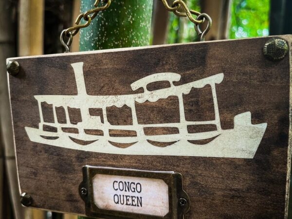 Congo Queen riverboat sign.