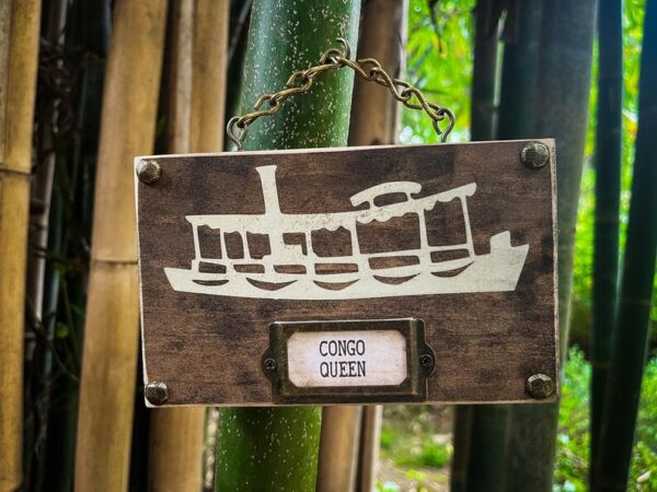 Congo Queen riverboat sign.