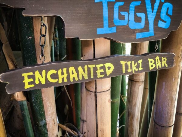 Enchanted Tiki Bar sign at Iggy's.