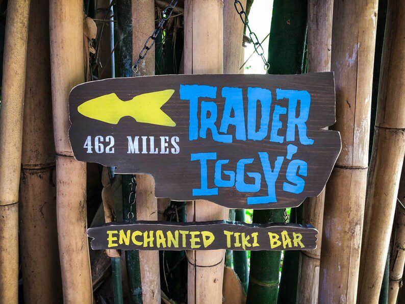 Trader Iggy's Enchanted Tiki Bar sign