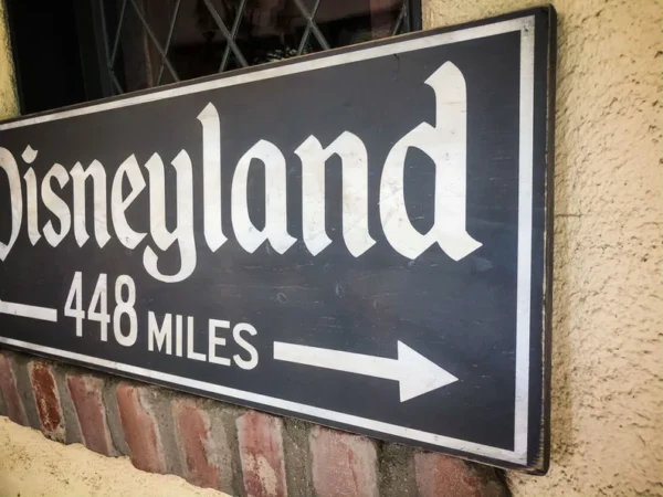 Custom Disneyland Distance Sign, Solid Wood and Paint, High Quality, Hand Crafted, Unique Wall Decor, Metal Corners, Great Gift - Image 5