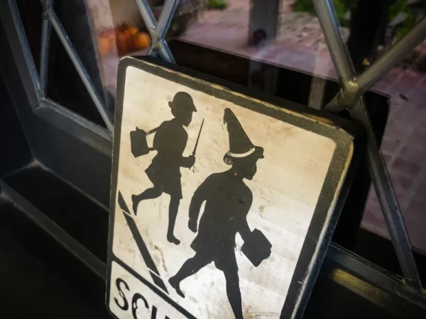 School children crossing sign.