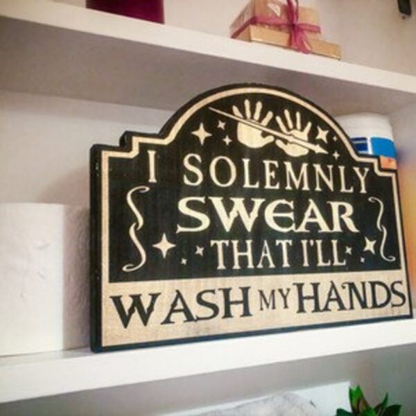 I solemnly swear I'll wash my hands.