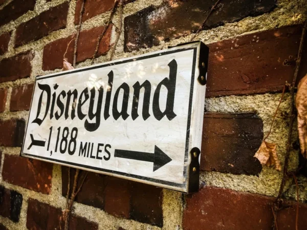 Custom Disneyland Distance Sign, Solid Wood and Paint, High Quality, Hand Crafted, Unique Wall Decor, Metal Corners, Great Gift - Image 7