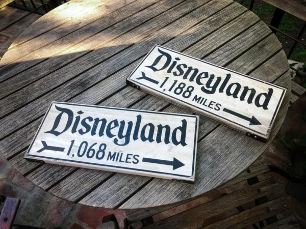 Custom Disneyland Distance Sign, Solid Wood and Paint, High Quality, Hand Crafted, Unique Wall Decor, Metal Corners, Great Gift - Image 8