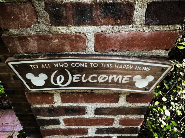 Disney Walt Quote Welcome Home Sign, Solid Wood and Paint hand crafted creation. Rustic custom colors, great gift and unique wall hanging.