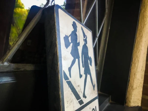 School children crossing sign.