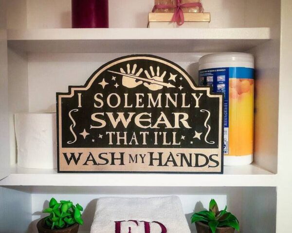 Wash my hands sign.