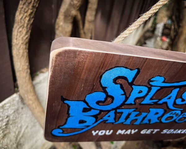 Splash Mountain Bathroom, Solid Wood and Paint, Hand Crafted, Unique Sign, Bathroom Wall Decor, Great Gift, Funny, Rustic, High Quality - Image 5