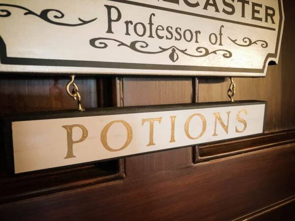 Potions sign: Professor of Potions.