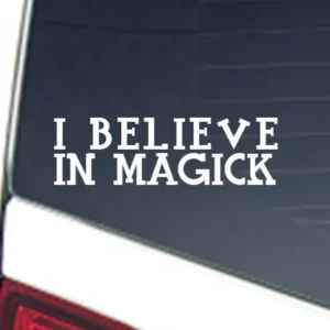 Text sticker saying "I believe in magick."